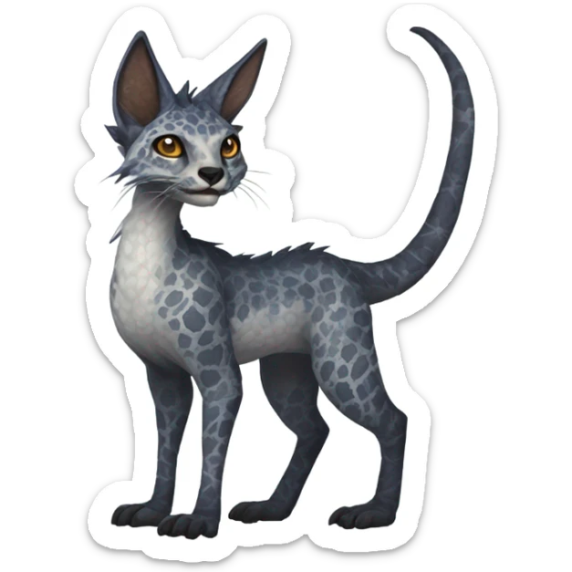 Modern Feral Rare Fantasy Vernid-Trico-species by LiLaiRa, random markings, full body sticker