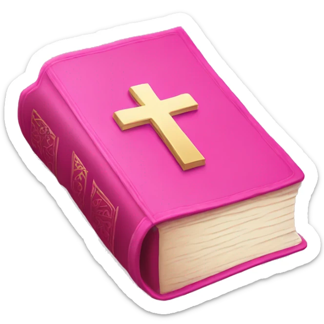 pink bible sticker