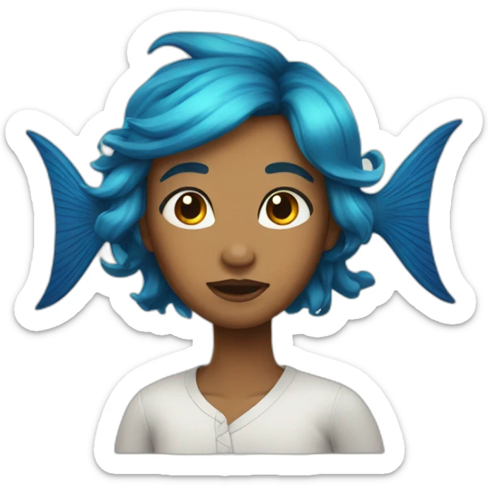 Pisces in the form of the sign of the zodiac sticker