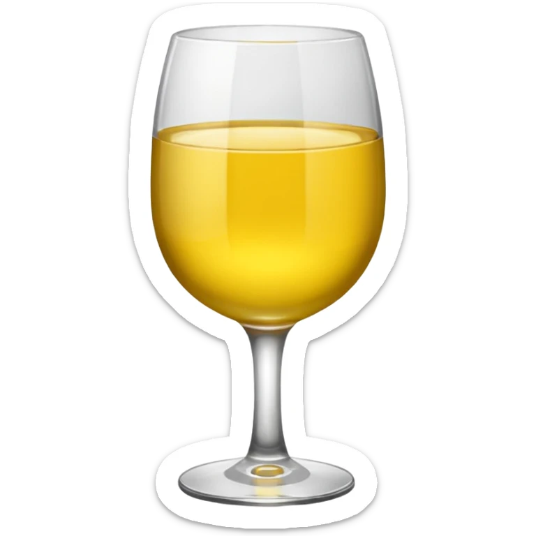 Yellow cup of wine  sticker