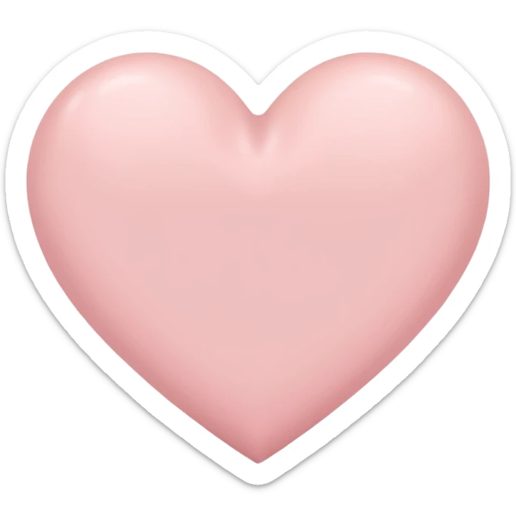 pale pink heart sticker