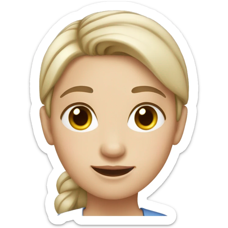 Girl tour guide with fair skin short hair sticker