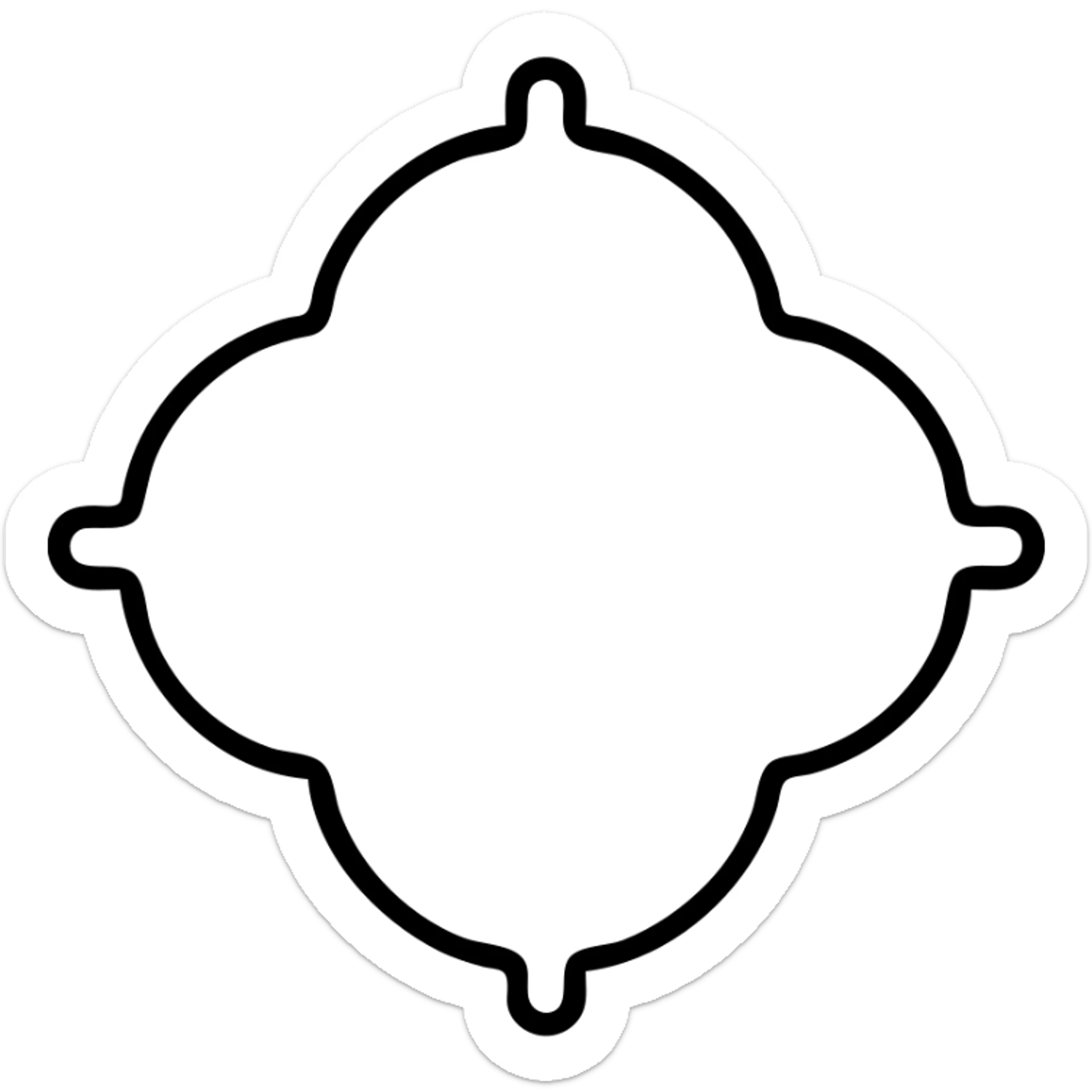 облако с 4 выступами sticker