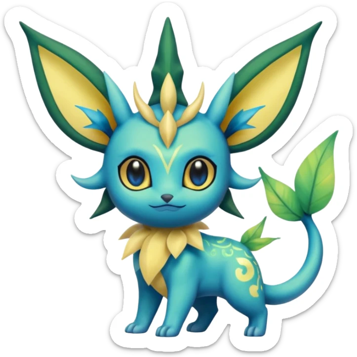 Amaura-Celebi-Umbreon-Vaporeon-Leafeon-fusion sticker