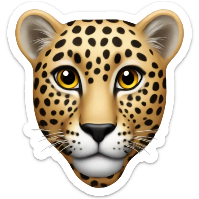 Leopard heart sticker