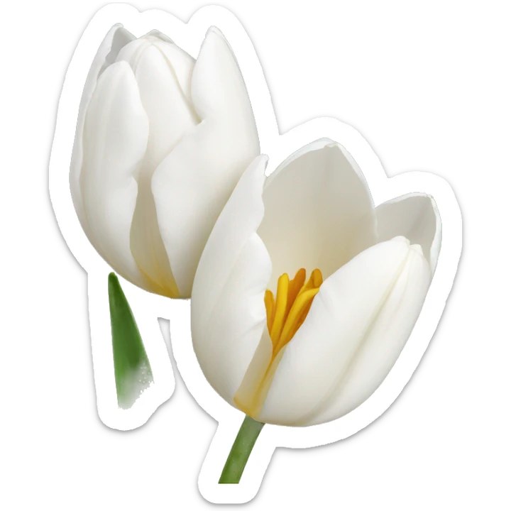 white tulips sticker