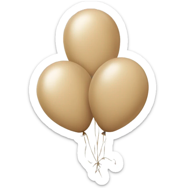 beige balloons sticker