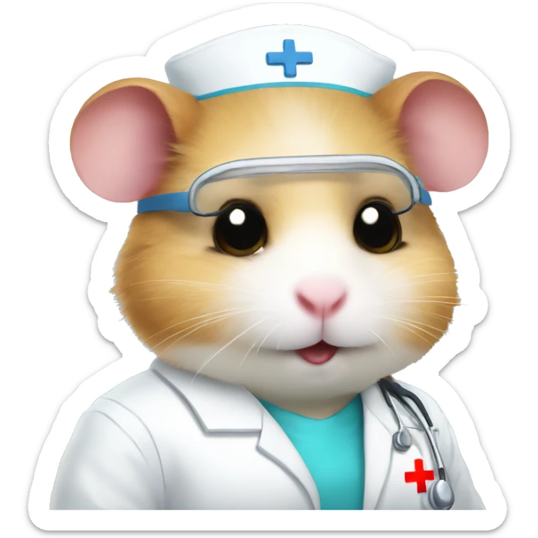 Nurse hamster  sticker