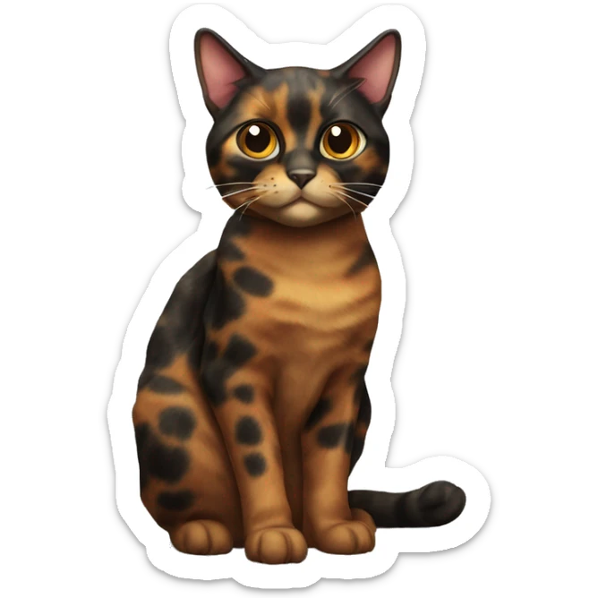 tortoiseshell cat sticker