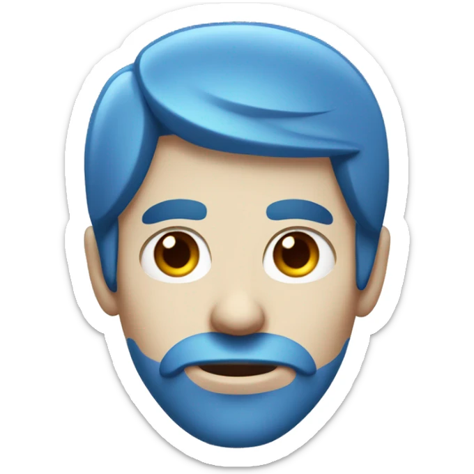 Blue hair red eyed guy with pale skin and right eye covered with his hair sticker