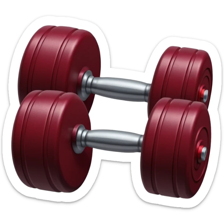 sticker de una pesa pequeña de color vino oscuro con rojo carmesí en full HD 4K sticker