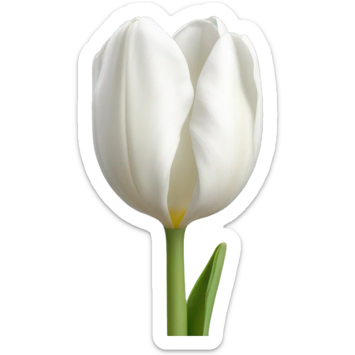 White tulip sticker