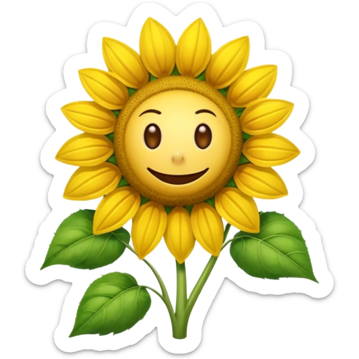 An exact  picture of the sunflower from Plants vs. Zombies sticker