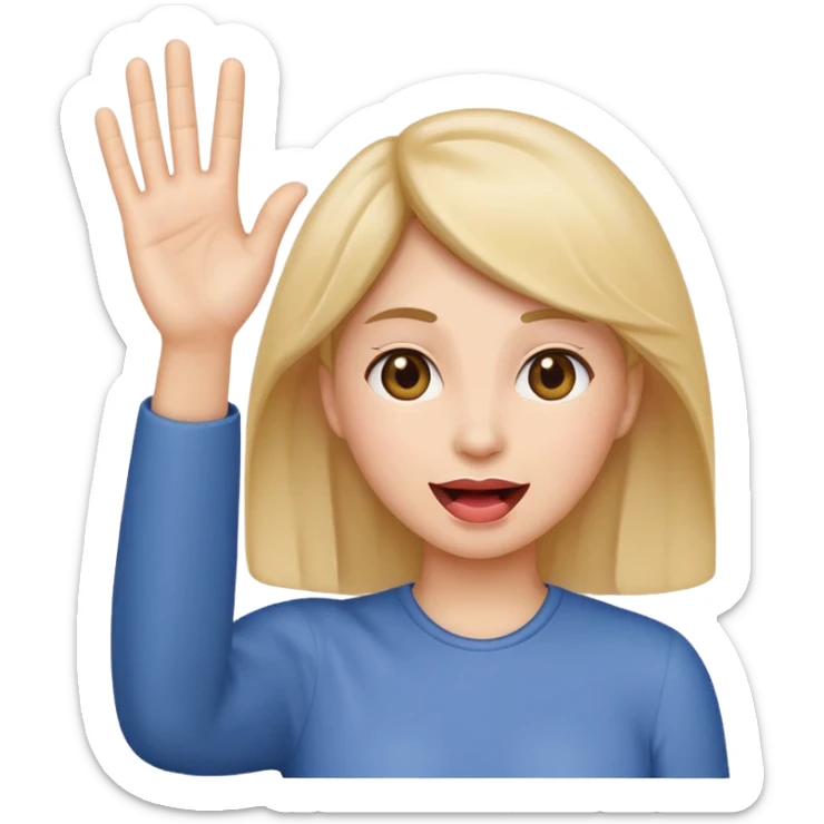 Make a emoji using the women emoji with a motion of her hand in front of her face kind of making a swimming awya motion w her hands and her Tounge sticking  sticker