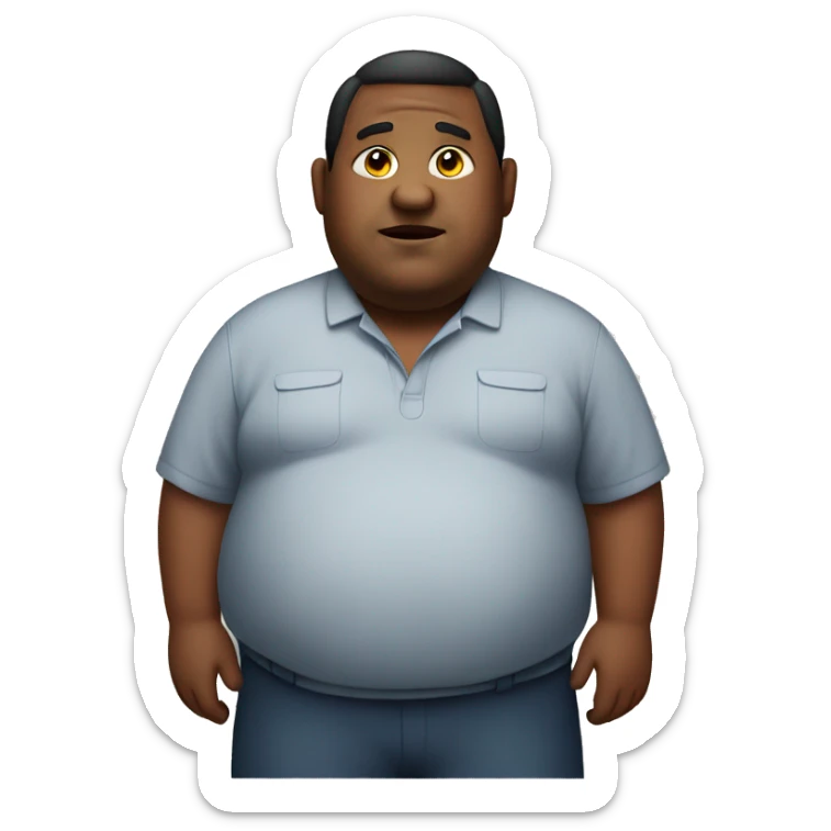 Fat person sticker