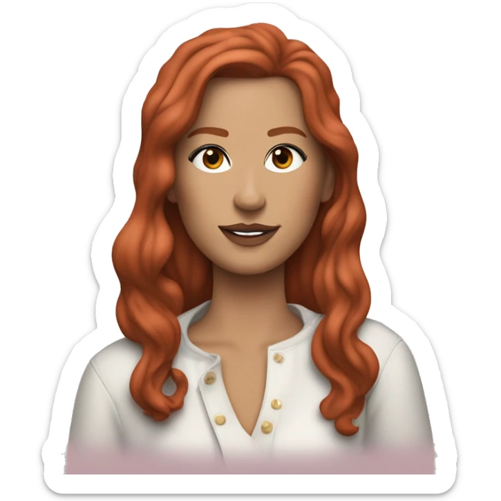 Chappell Roan, is an American singer and songwriter from Missouri. Working with collaborator Dan Nigro, the majority of her music is inspired by 1980s synth-pop red hair long sticker