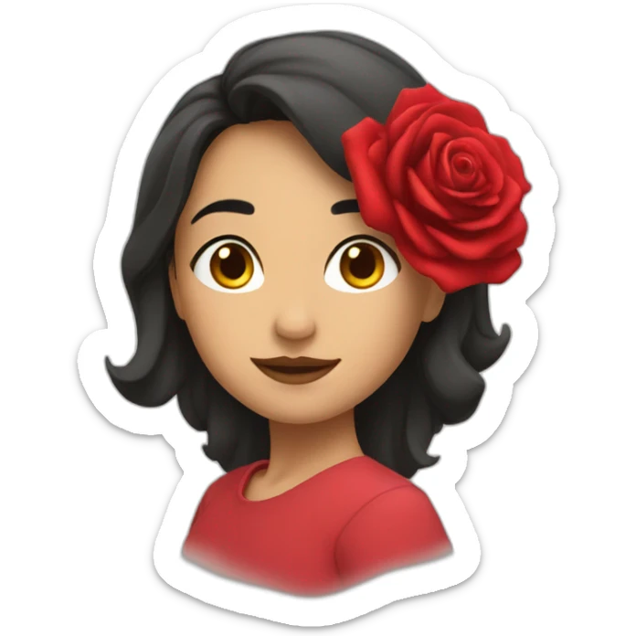 Rosa roja sticker