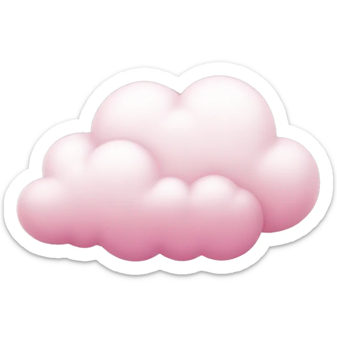 pink white cloud sticker