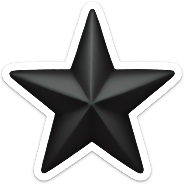 A black star sticker