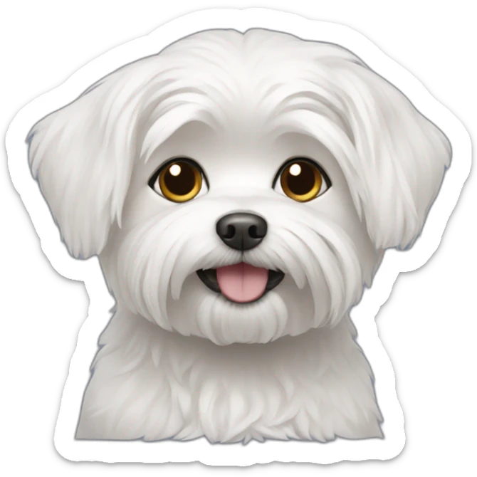 maltese dog sticker