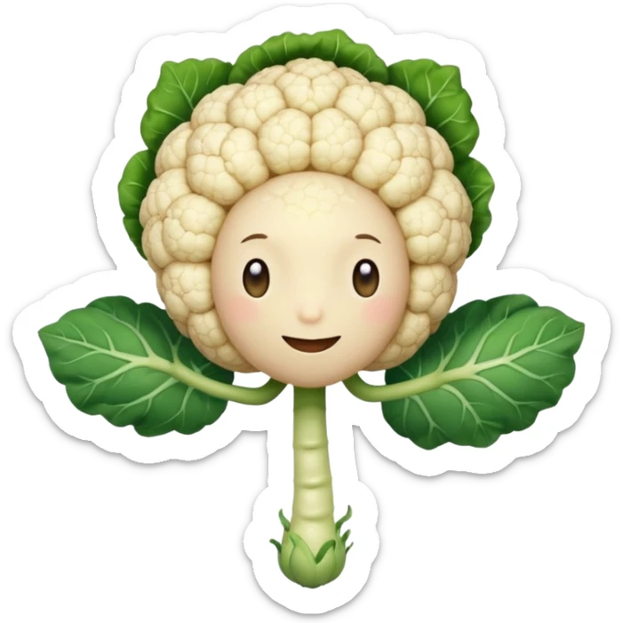 Polliflower.  It is a cauliflower floret with skinny arms and legs and a heart. sticker