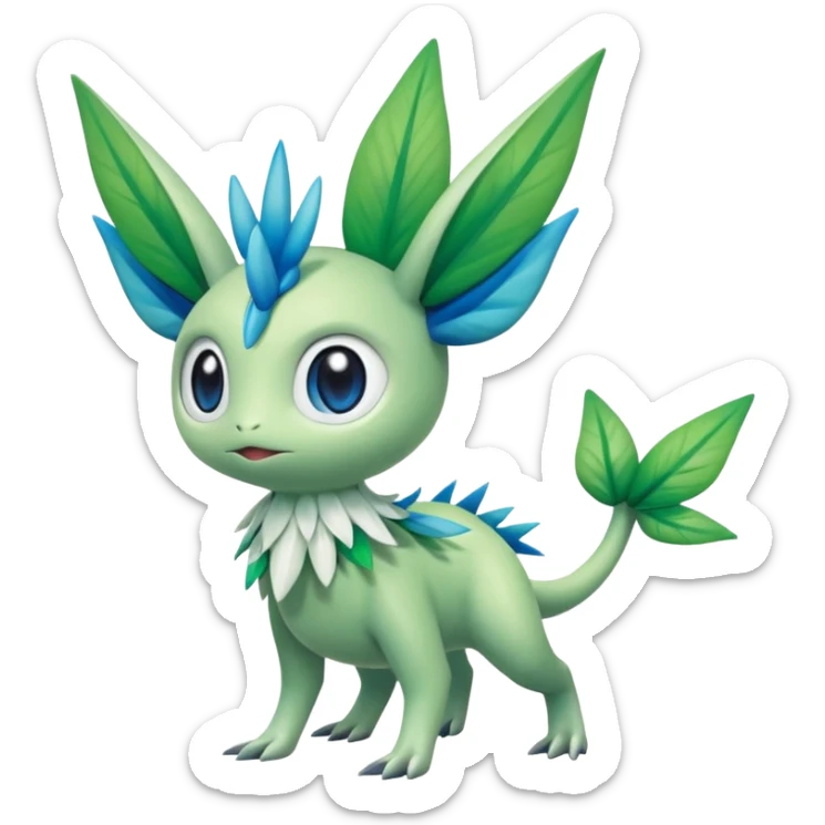 Virizion-Amaura-Celebi-Shaymin-hybrid-creature (full body) sticker