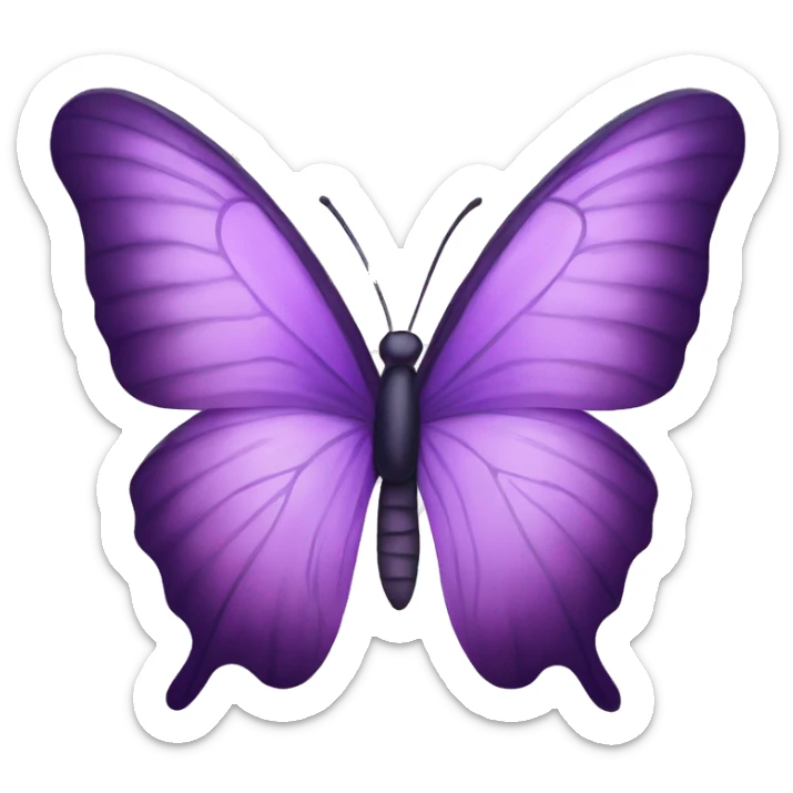 Purple butterfly sticker