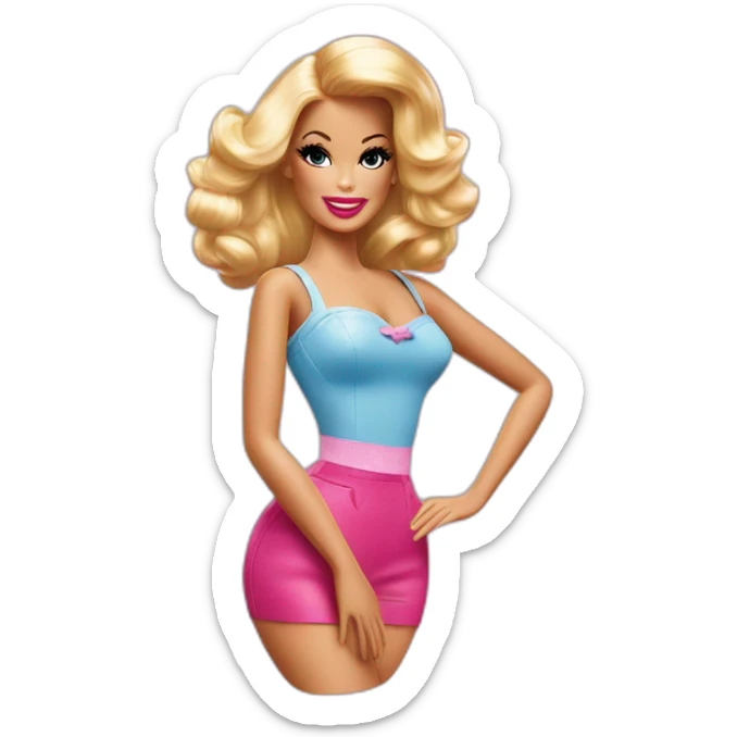 Barbie in this style : Pin-Up sticker