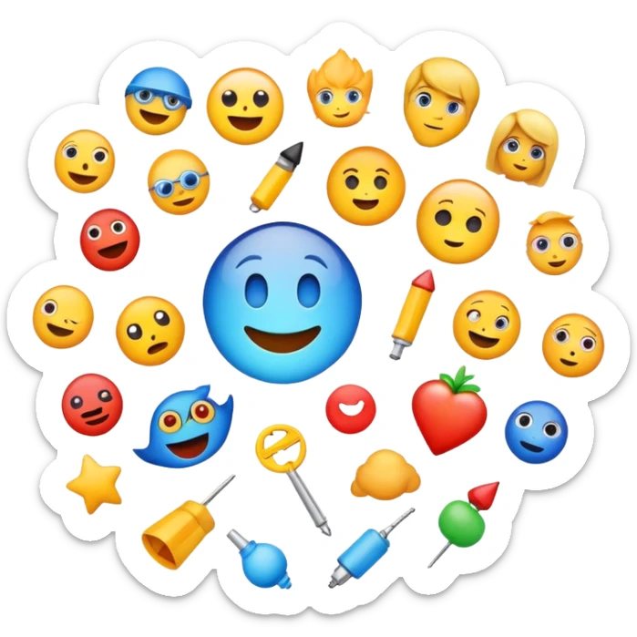 A title logo for "The Emoji Movie Quiz" with fun colorful movie and quiz elements sticker