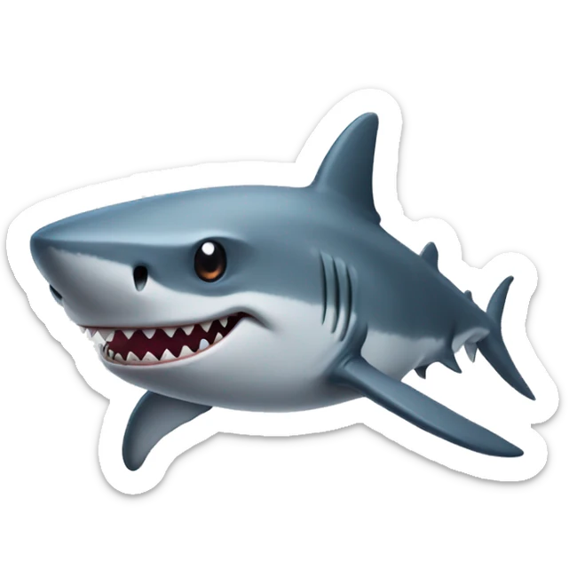 Shark with a top hat sticker