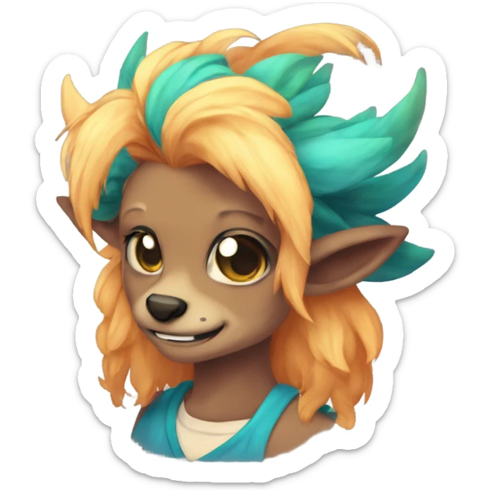 Colorful Fionbri by Falvie-Griffsnuff-Kamirah-LiLaiRa sticker