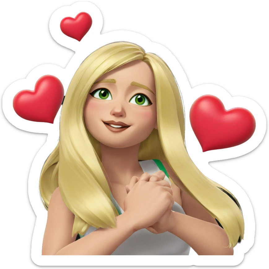 blonde beauty with green eyes sticker