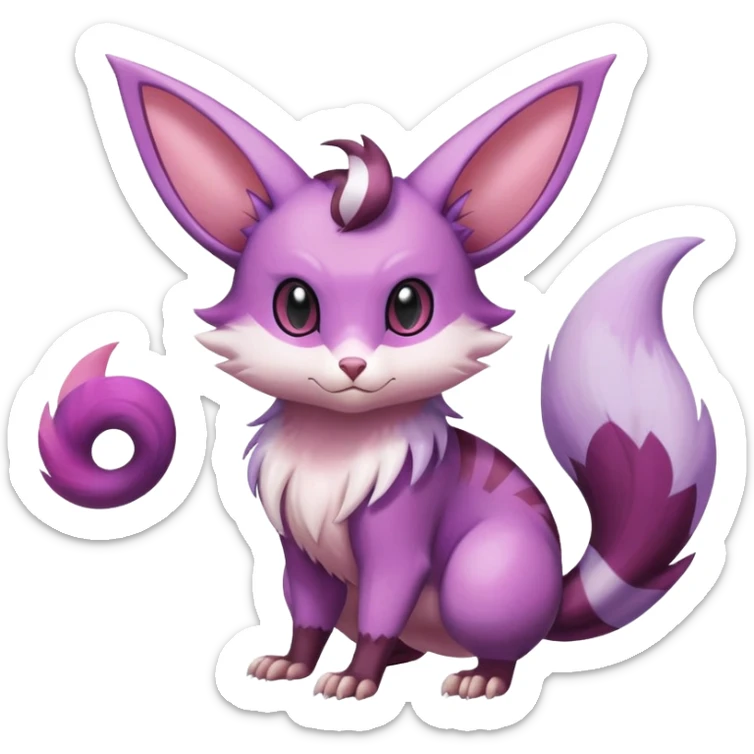 Shiny Furret-Espeon-Furret-Noibat-Noivern-Hybrid (Full body) sticker