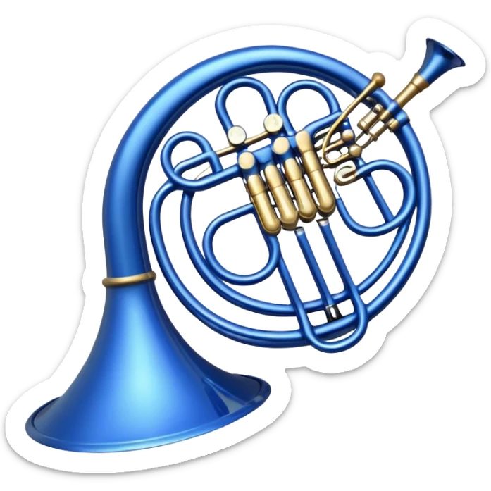 i want an emoji of a blue french horn music from the tv show how i met your mother sticker
