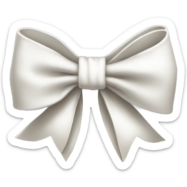 white bow  sticker