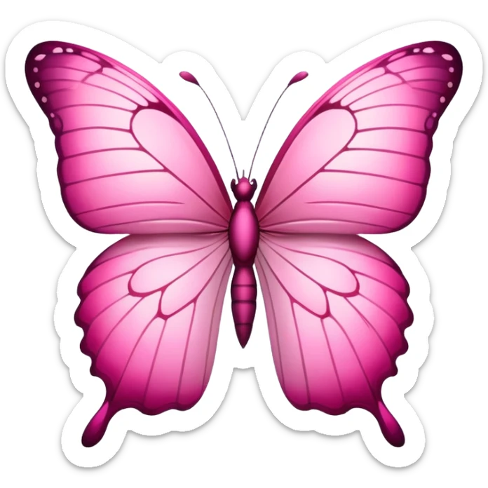 Pink butterfly  sticker