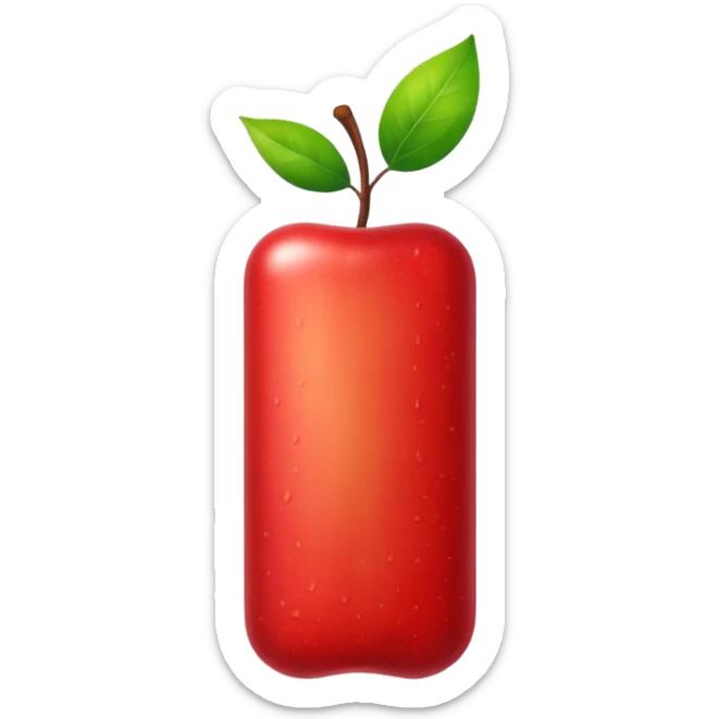 Create an emoji of an energy bar that you can eat. It should look like an apple emoji. sticker