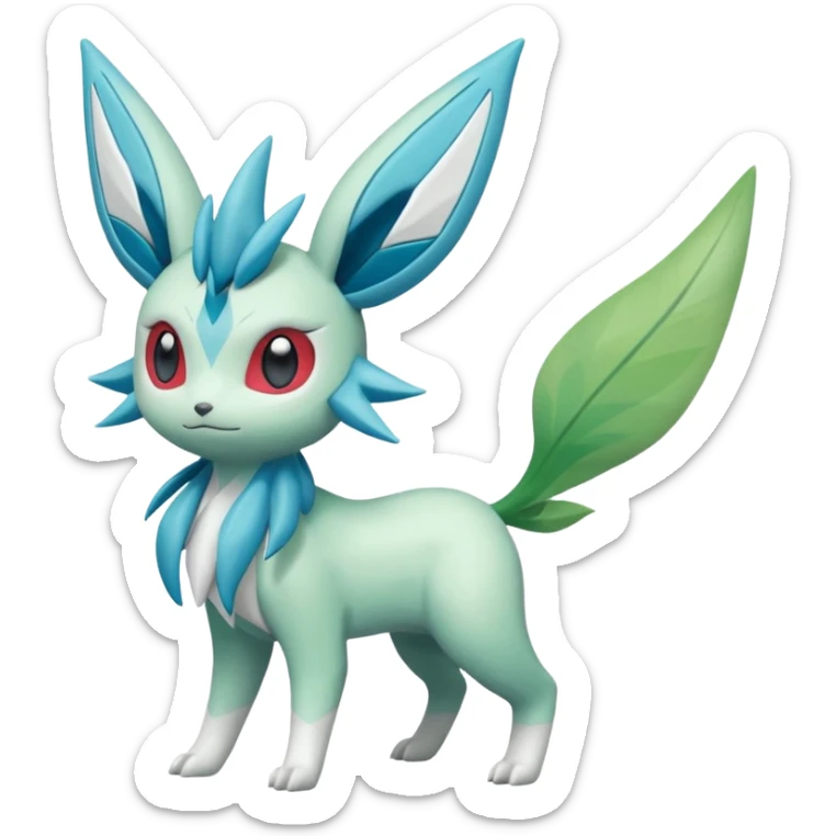 Virizion-Amaura-Glaceon-Celebi-Shaymin-hybrid-creature (full body) sticker