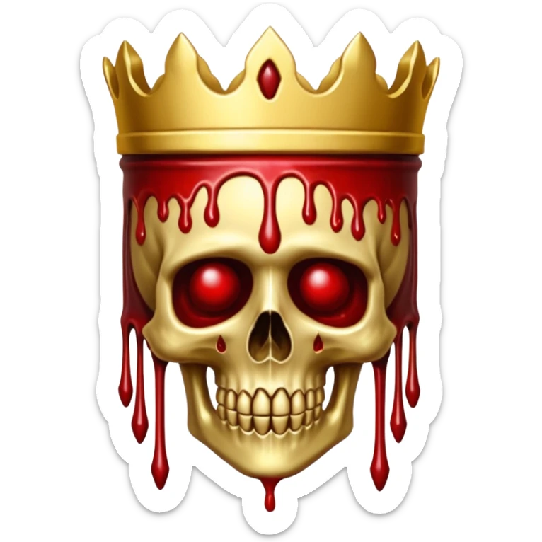 A creepy holy grail in the style of your bleeding skull art. sticker