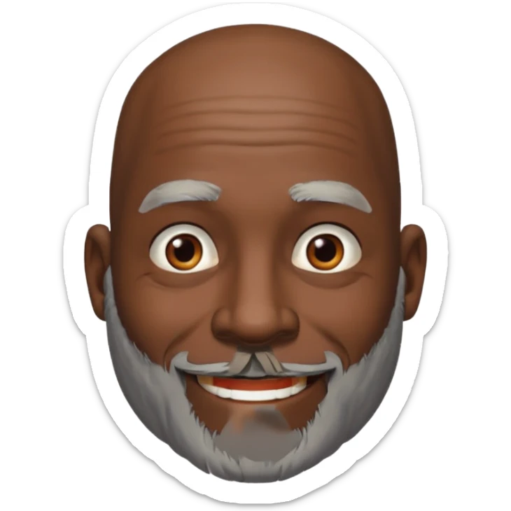 my dad buts he is black and not old with a grey beard and no hair i said gray hair but he is not old sticker