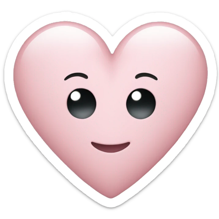 Light pink heart  sticker
