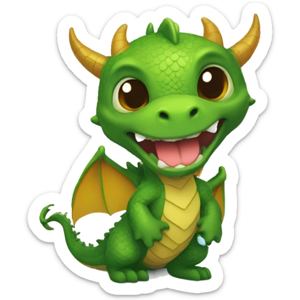 Dragon con un corazon sticker