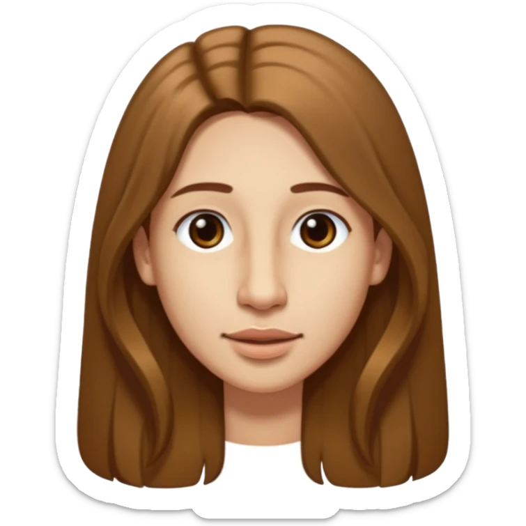 Make a emoji of a person with light skin with long nose hair that goes down like 2 inchis with long hair and with not that much hair and with his hair brown sticker
