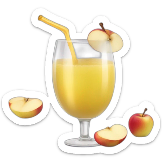 Animaux qui font la fête en buvant du jus de pomme sticker