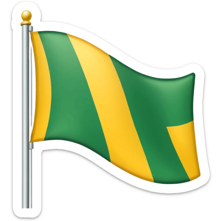 A flag that has a green background and looks kind of like belarus but change the stripes to white and the pattern to yellow. sticker