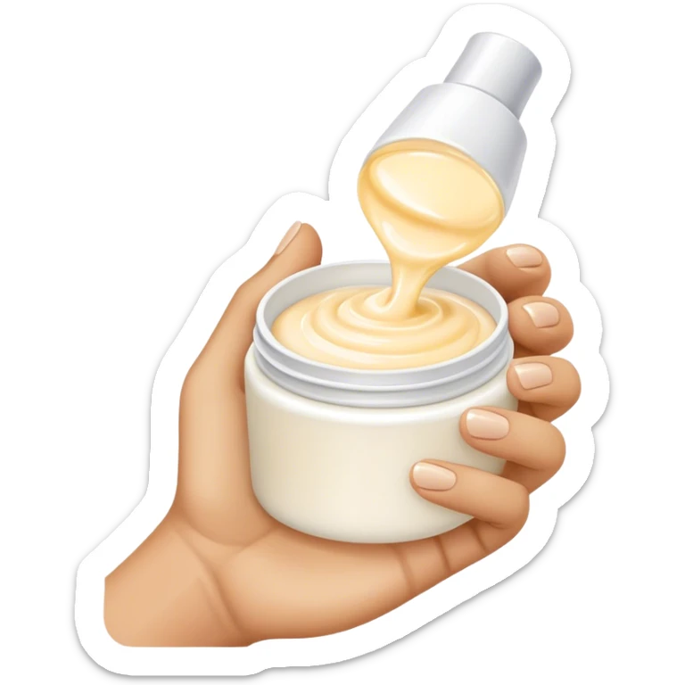 hand with cream  sticker