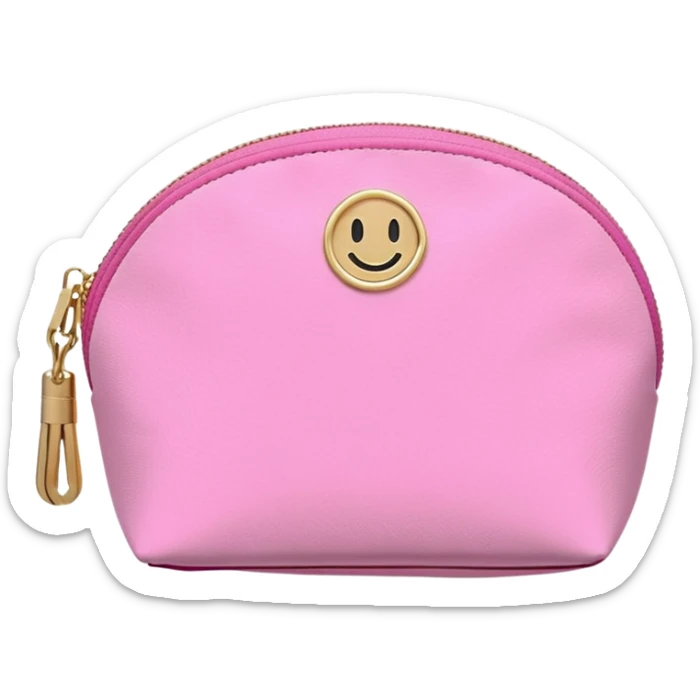 stoney clover lane makeup bag with no patches on it and no handle and no quilting and a circle zipper puller sticker