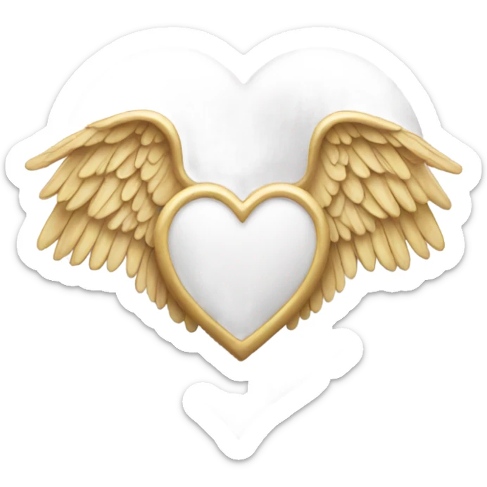 Heart with angel wings sticker