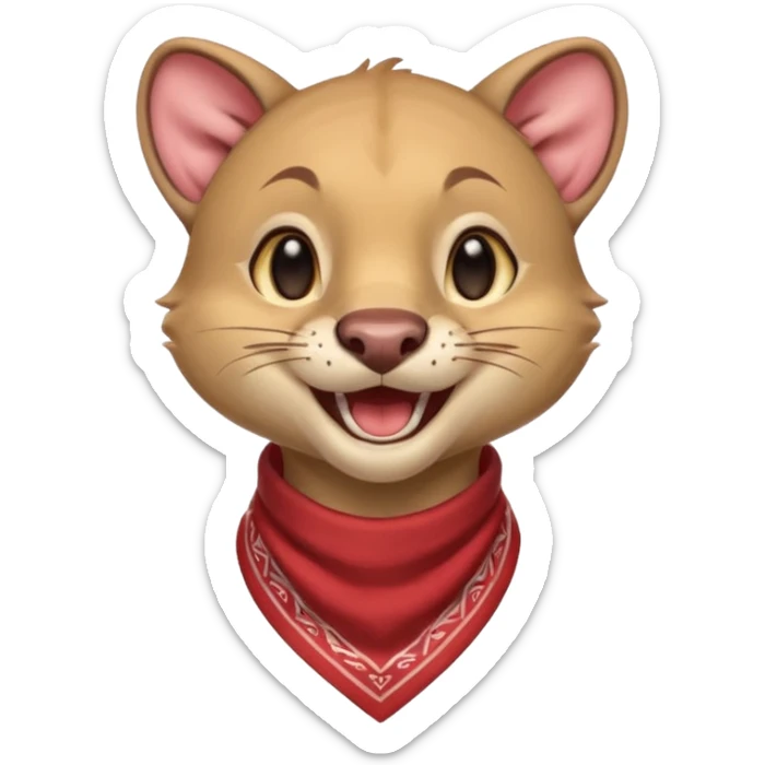 Animal fossa in bandana from league of legends laughing emoticon sticker