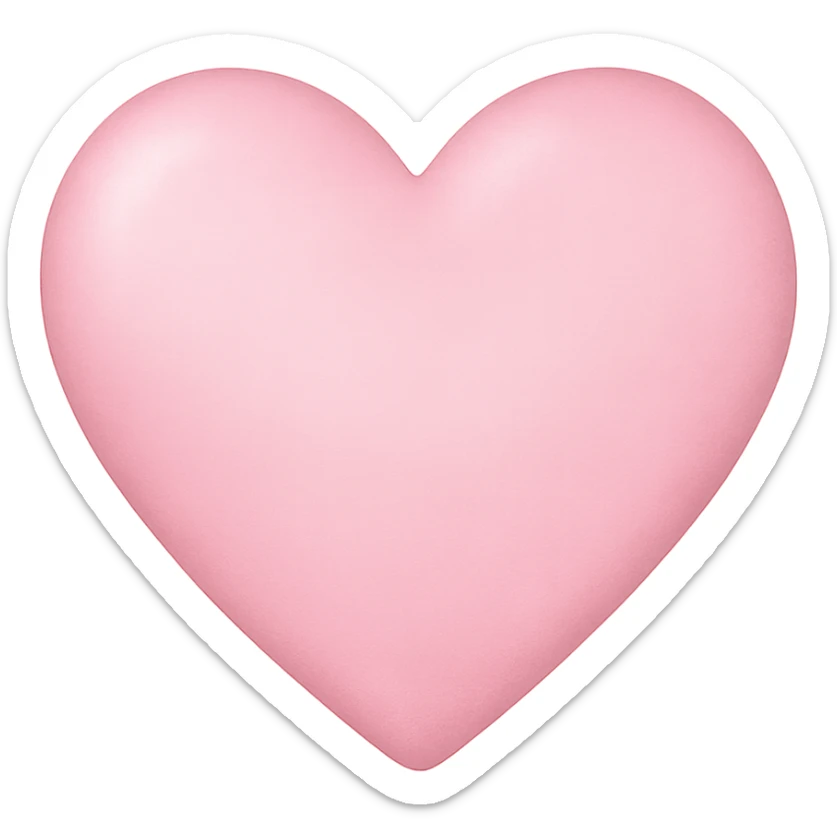 heart with a pink frosted glass effect, clean digital illustration, no background sticker